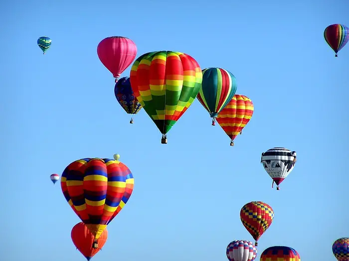 9. hot air balloons