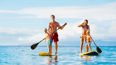 paddle boarding is one of the many things to do in playa blanca for families lanzarote